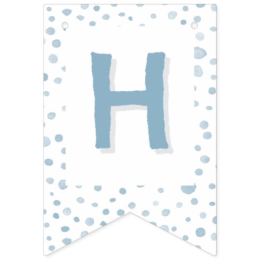 Sky Confetti Waterverf Stippen Bunting Flag Vlaggetjes (Tweede vlag)