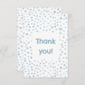 Sky Confetti Waterverf Stippen Dank u kaart (Voorkant / Achterkant)