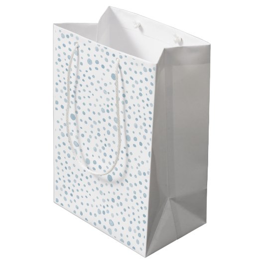 Sky Confetti Waterverf Stippen Gift Bag Medium Cadeauzakje (Achterkant Gekanteld)