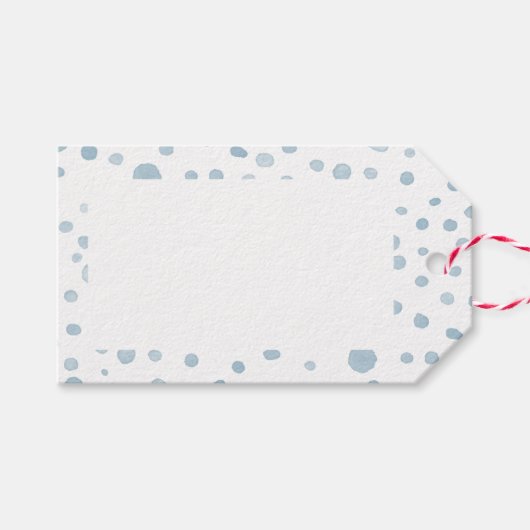 Sky Confetti Waterverf Stippen Gift Label Cadeaulabel (Voorkant (Horizontaal))