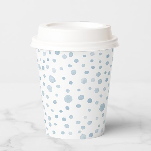 Sky Confetti Waterverf Stippen Paper Cup Papieren Bekers (Voorkant)