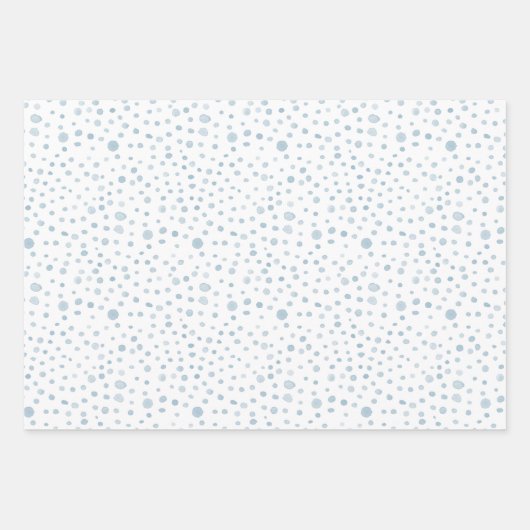 Sky Confetti Waterverf Stippen Wrapping Paper (Voorkant 3)