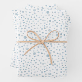 Sky Confetti Waterverf Stippen Wrapping Paper