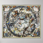 Sky Constellations kaart Poster (Voorkant)