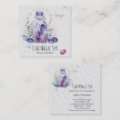 *~* Sky Cosmos Stars Crystals Mason Jar Universe Vierkante Visitekaartje (Voorkant / Achterkant)