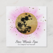 ** Sky Cosmos Universe Sterren Maan Lunar Vierkante Visitekaartje (Voorkant)