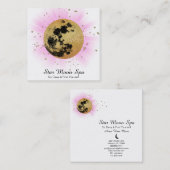 ** Sky Cosmos Universe Sterren Maan Lunar Vierkante Visitekaartje (Voorkant / Achterkant)