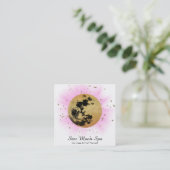 ** Sky Cosmos Universe Sterren Maan Lunar Vierkante Visitekaartje (Staand voorkant)