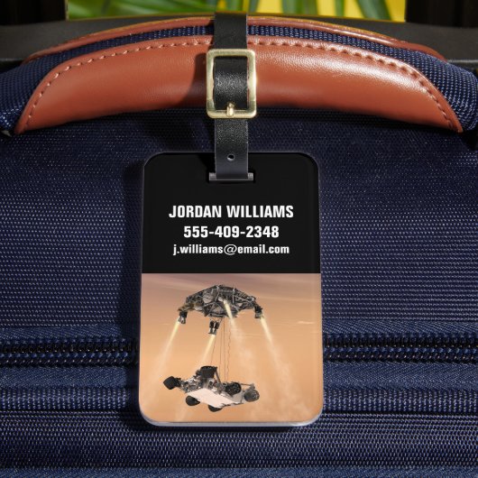 Sky Crane manoeuvre tijdens Curiosity's Mars afdal Bagagelabel (Voorkant Insitu 2)