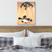 Sky Crane manoeuvre tijdens Curiosity's Mars afdal Canvas Afdruk (Insitu (Slaapkamer))