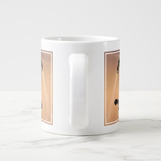 Sky Crane manoeuvre tijdens Curiosity's Mars afdal Grote Koffiekop (Achterkant)