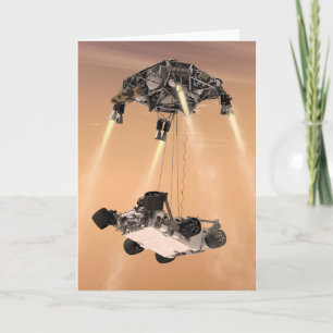 Sky Crane manoeuvre tijdens Curiosity's Mars afdal Kaart