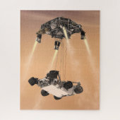 Sky Crane manoeuvre tijdens Curiosity's Mars afdal Legpuzzel (Verticaal)