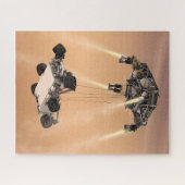 Sky Crane manoeuvre tijdens Curiosity's Mars afdal Legpuzzel (Horizontaal)