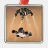 Sky Crane manoeuvre tijdens Curiosity's Mars afdal Metalen Ornament (Voorkant)
