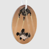 Sky Crane manoeuvre tijdens Curiosity's Mars afdal Ornament (voorkant)