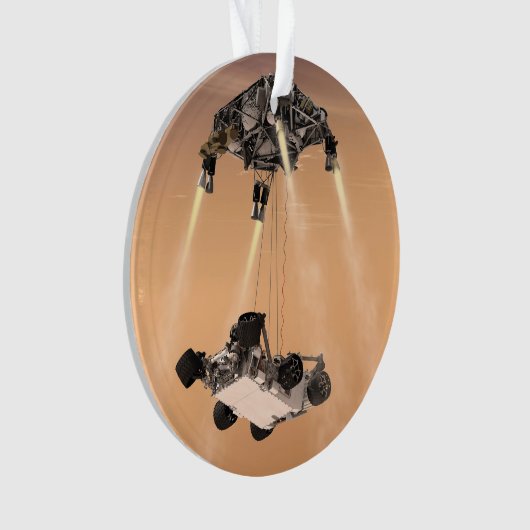 Sky Crane manoeuvre tijdens Curiosity's Mars afdal Ornament (voorkant)