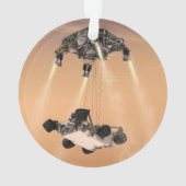 Sky Crane manoeuvre tijdens Curiosity's Mars afdal Ornament (achterkant)