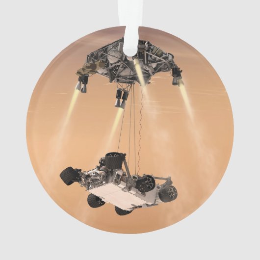 Sky Crane manoeuvre tijdens Curiosity's Mars afdal Ornament (achterkant)