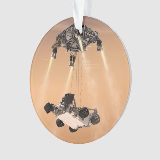 Sky Crane manoeuvre tijdens Curiosity's Mars afdal Ornament (voorkant)