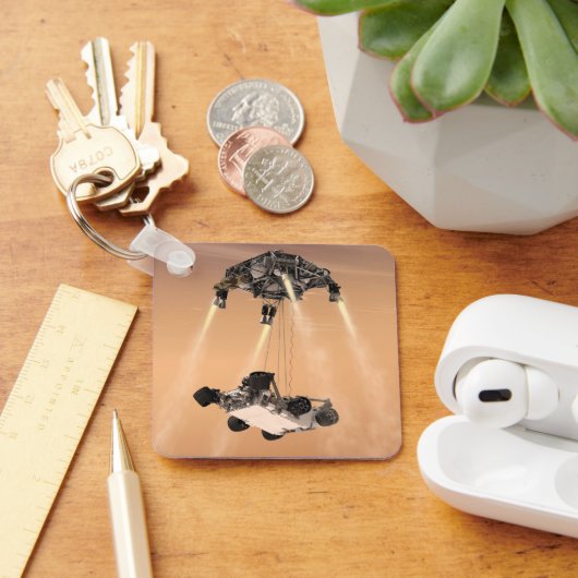 Sky Crane manoeuvre tijdens Curiosity's Mars afdal Sleutelhanger (Bureau)