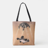Sky Crane manoeuvre tijdens Curiosity's Mars afdal Tote Bag (Achterkant)