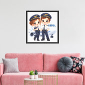Sky Crew Duo Canvas Afdruk (Insitu (Woonkamer))