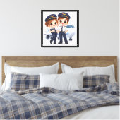 Sky Crew Duo Canvas Afdruk (Insitu (Slaapkamer))