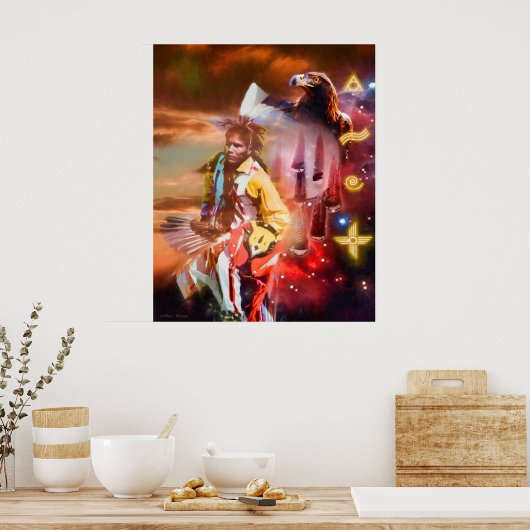 SKY DANCER Native American Poster (Keuken)