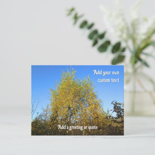 Sky Dancing Autumn Leaves - Gepersonaliseerd Briefkaart (Staand voorkant)