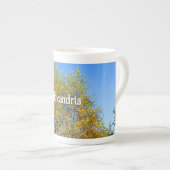 Sky Dancing Autumn Leaves - Gepersonaliseerd Porselein Kop (Voorkant rechts)