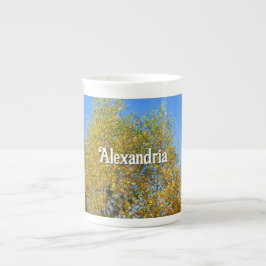 Sky Dancing Autumn Leaves - Gepersonaliseerd Porselein Kop