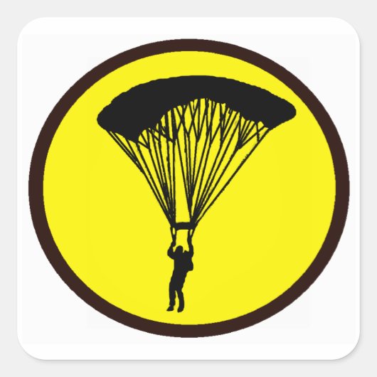 SKY DIVE TURN VIERKANTE STICKER (Voorkant)