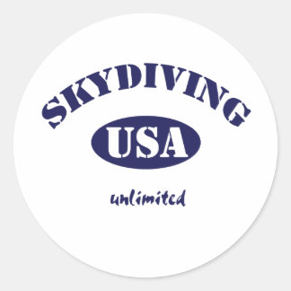 Sky Dive USA onbeperkt Ronde Sticker