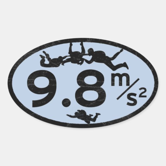 Sky Dive zwaartekracht Ovale Sticker (Voorkant)