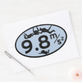 Sky Dive zwaartekracht Ovale Sticker (Envelop)