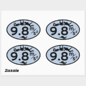 Sky Dive zwaartekracht Ovale Sticker (Vel)