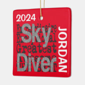 Sky Diver Extraordinaire CUSTOM Keramisch Ornament (Links)