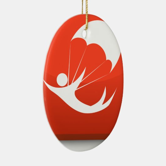 Sky Diver Icon Keramisch Ornament (Rechts)