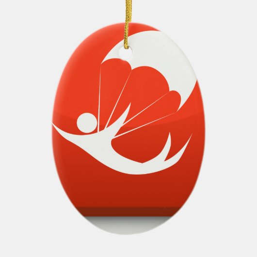 Sky Diver Icon Keramisch Ornament (Voorkant)