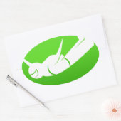 Sky Diver-pictogram Ovale Sticker (Envelop)