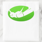 Sky Diver-pictogram Ovale Sticker (Tas)