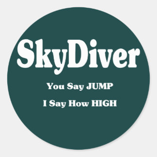Sky Diver Ronde Sticker