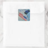 Sky Diving American Flag Stickers (Tas)