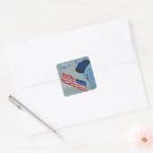 Sky Diving American Flag Stickers (Envelop)