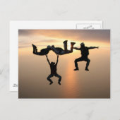Sky Diving Briefkaart (Voorkant / Achterkant)