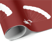 Sky Diving Custom Background Color Cadeaupapier (Rol Hoek)