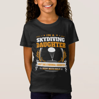 Sky Diving Daughter-kerstcadeautje of Birthday Pre T-shirt