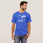 Sky Diving Funny Evolution T-shirt (Voorkant volledig)