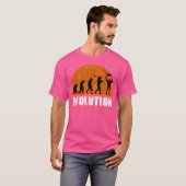 Sky Diving Grappig Menselijke Evolutie T-shirt (Voorkant volledig)